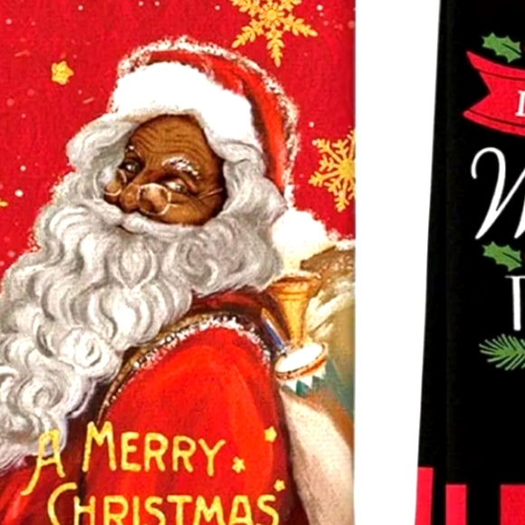 🚨 $5 w/Bundle Purchase 🔥 Santa Christmas Kitchen Towel Microfiber 26" x 18" - Picture 3 of 4